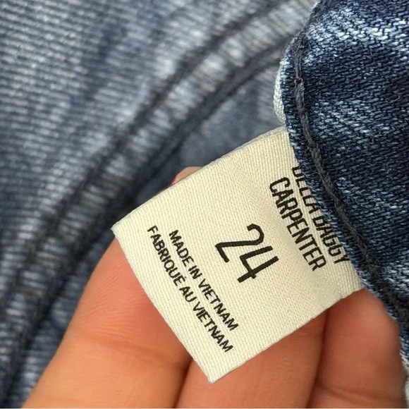 Urban Outfitters BDG Bella Acid Wash Baggy Carpenter Jeans Size 24 - Picture 6 of 8